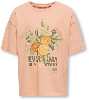 KIDS ONLY meisjes t-shirt Zalm - 122-128