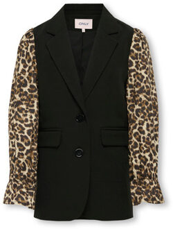 KIDS ONLY winter blazer meisjes - zwart - KogKira - oversize fit - maat 116