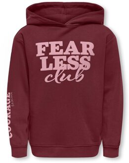 KIDS ONLY winter hoodie meisjes - rood - KogDiana - maat 110/116