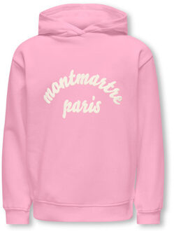 KIDS ONLY winter hoodie meisjes - roze - KogHollylife - loose fit - maat 110/116