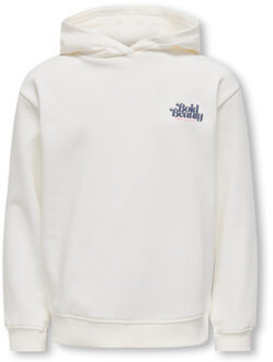 KIDS ONLY winter hoodie meisjes - wit - KogHollylife - loose fit - maat 110/116