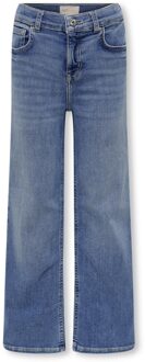 KIDS ONLY winter jeansbroek meisjes - blauw - KogMadison - wide leg fit - maat 116