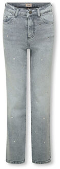 KIDS ONLY winter jeansbroek meisjes - grijs - KogJuicy - wide leg fit - maat 128