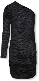 KIDS ONLY winter jurk meisjes - zwart - KogQueen - regular fit, glitter - maat 110/116