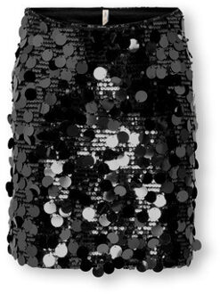 KIDS ONLY winter rok meisjes - zwart - KogJadel - pailletten - maat 116