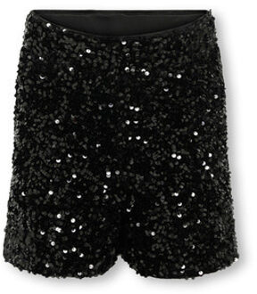KIDS ONLY winter shorts meisjes - zwart - KogConfidence - regular fit, pailletten - maat 158