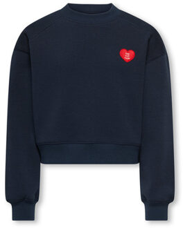 KIDS ONLY winter sweater meisjes - blauw - KogEvelisa - cropped fit - maat 110/116