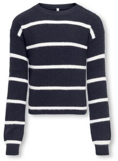 KIDS ONLY winter sweater meisjes - blauw - KogFranca - loose fit, gebreid - maat 110/116