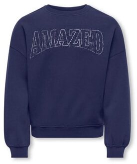 KIDS ONLY winter sweater meisjes - blauw - KogKiki - oversize fit - maat 110/116