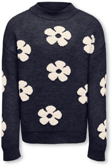 KIDS ONLY winter sweater meisjes - blauw - KogNaja - regular fit, gebreid - maat 110/116