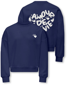 KIDS ONLY winter sweater meisjes - blauw - KogTammie - relaxed fit - maat 110/116