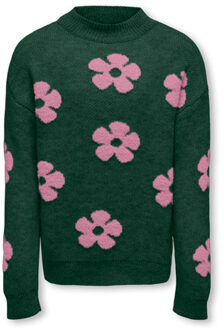 KIDS ONLY winter sweater meisjes - groen - KogNaja - regular fit, gebreid - maat 110/116