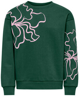 KIDS ONLY winter sweater meisjes - groen - KogOdessa - loose fit - maat 110/116