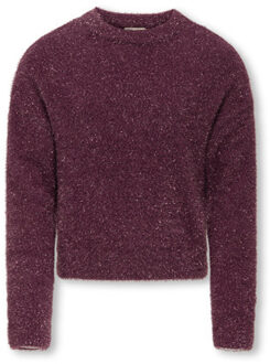 KIDS ONLY winter sweater meisjes - paars - KogPiumo - regular fit, glitter - maat 122/128
