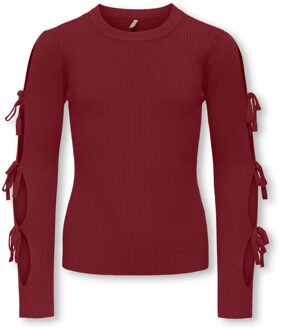 KIDS ONLY winter sweater meisjes - rood - KogNatascha - gebreid - maat 110/116
