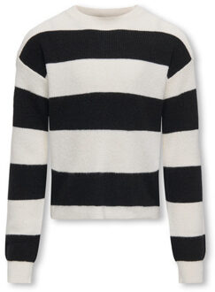 KIDS ONLY winter sweater meisjes - wit - KogFranca - loose fit, gebreid - maat 122/128