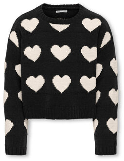 KIDS ONLY winter sweater meisjes - zwart - KogSus - regular fit, gebreid - maat 110/116