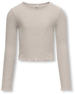 KIDS ONLY winter top meisjes - beige - KogNella - stretch fit, longsleeve - maat 110/116