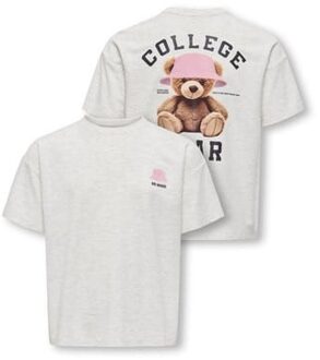 KIDS ONLY winter top meisjes - grijs - KogBillie - regular fit, korte mouw - maat 110/116