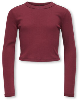 KIDS ONLY winter top meisjes - rood - KogBina - slim fit, longsleeve - maat 110/116