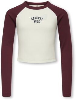 KIDS ONLY winter top meisjes - rood - KogBina - slim fit, longsleeve - maat 110/116