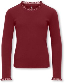 KIDS ONLY winter top meisjes - rood - KogLeslie - regular fit, longsleeve - maat 110/116