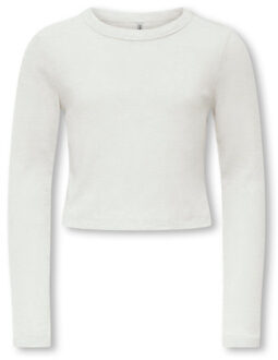 KIDS ONLY winter top meisjes - wit - KogBina - slim fit, longsleeve - maat 122/128