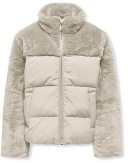 KIDS ONLY winter winterjas meisjes - beige - KogWanja - puffer - maat 128