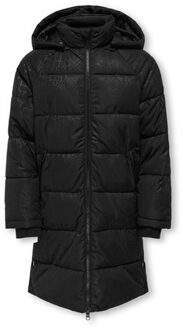 KIDS ONLY winter winterjas meisjes - zwart - KogMia -puffer - maat 116