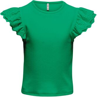 KIDS ONLY Zenia SL Detail Shirt Junior groen - 122/128