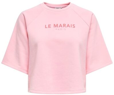 KIDS ONLY zomer shirt S/S meisjes - print - roze - Kogcora - Maat 116