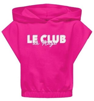 KIDS ONLY zomer sweatshirt S/S meisjes - fuchsia, roze paars - Kogamanda - Maat 110/116