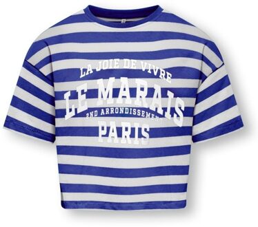 KIDS ONLY zomer t-shirt S/S meisjes - loose fit - blauw - Kogolivia - Maat 110/116