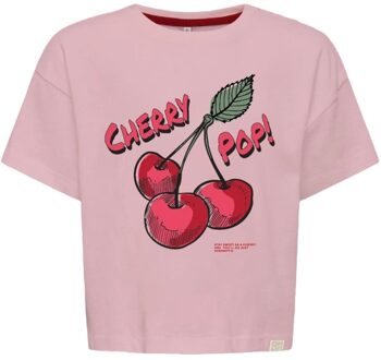 KIDS ONLY zomer t-shirt S/S meisjes - loose fit - roze - Kogcharlotte - Maat 122/128