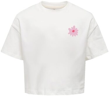 KIDS ONLY zomer top S/S meisjes - loose fit - off wit - Kogvacay - Maat 110/116