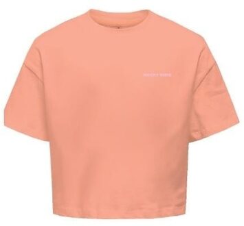 KIDS ONLY zomer top S/S meisjes - loose fit - zalm roze - Kogvacay - Maat 110/116