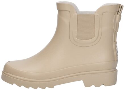 Kids Plain Chelsea Rubber Rainboot Beige - 27/28
