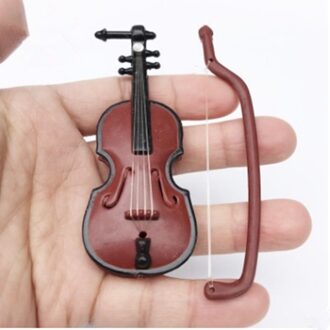 Kids Plastic Miniatuur Viool Muziek Muziekinstrument Speelgoed Mini Model Scène Accessoires Baby Room Decor Vrienden QDD9703