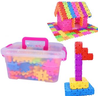 Kids Plastic Tussendeur Blokken Intelligente Vroege Educatief Gebouw Puzzel kinderen Speelgoed