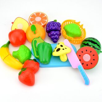 Kids Pretend Rollenspel Keuken Fruit Groente Voedsel Speelgoed Snijden Set Realistische Educatief Baby Speelgoed 15stk