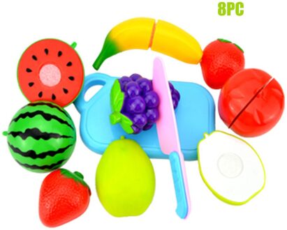 Kids Pretend Rollenspel Keuken Fruit Groente Voedsel Speelgoed Snijden Set Realistische Educatief Baby Speelgoed 8stk