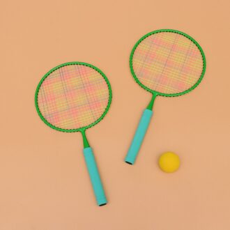 Kids Ronde Badminton Rackets Set Kids Badminton Training Tool Outdoor Interactieve Rackets Voor Kinderen (Azure, 12 Stuks Badminton, afbeelding 2