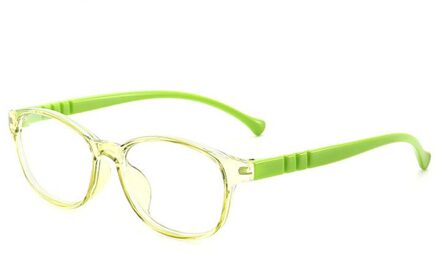 Kids Ronde Bril Bijziendheid Optische Brillen Blauw Licht Brilmonturen TR90 Siliconen Flexibele Kinderen Brilmonturen groen
