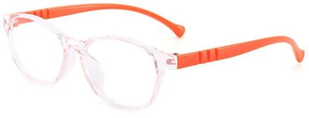 Kids Ronde Bril Bijziendheid Optische Brillen Blauw Licht Brilmonturen TR90 Siliconen Flexibele Kinderen Brilmonturen oranje