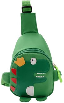 Kids Rugzak Leuke Dinosaurus Patroon Kinderen Schooltassen Koreaanse Stijl Waterdichte Kids Schooltassen Cartoon groen