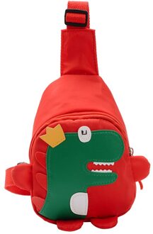 Kids Rugzak Leuke Dinosaurus Patroon Kinderen Schooltassen Koreaanse Stijl Waterdichte Kids Schooltassen Cartoon rood