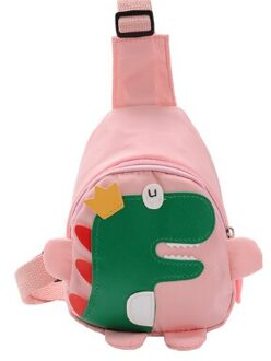 Kids Rugzak Leuke Dinosaurus Patroon Kinderen Schooltassen Koreaanse Stijl Waterdichte Kids Schooltassen Cartoon roze
