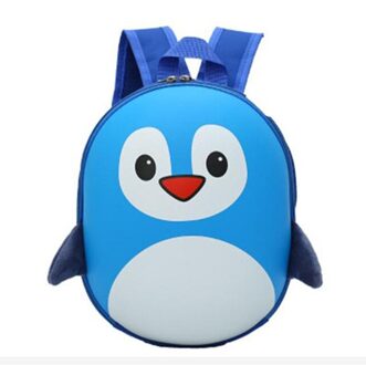 Kids 'Rugzakken Peuter Rugzak Schooltas 3D Leuke Animal Cartoon Pinguïn Schooltas Voor Meisjes Jongens Blauw