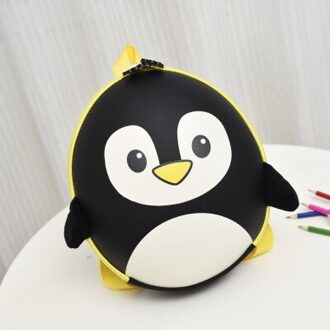 Kids 'Rugzakken Peuter Rugzak Schooltas 3D Leuke Animal Cartoon Pinguïn Schooltas Voor Meisjes Jongens zwart