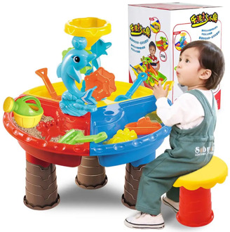 Kids Sand Bucket Water Wheel Table Play Set Toys Outdoor Beach Sandpit Toys Baby Learning Education Toys for Kid Fun Toys Set